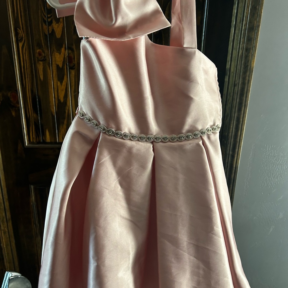 Rare Editions Pink Formal Kids Dress with Silver Accents